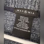 Max & Mia  Gray/Blue Open Front Cozy Knit Cardigan Sweater Size Large Photo 3