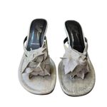 DONALD J PLINER Women's 8.5 Sandals Heels Shoes SPAIN Flower Metallic Photo 1