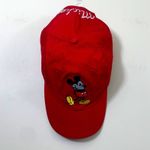 Disney Mickey Mouse Embroidered Red Base Ball Hat Photo 6
