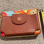 Spartina  449 Wristlet Linen Leather Floral Boho Wallet Clutch 7.5"x 5" Photo 7