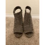 Vince Camuto  Kentvi Perforated Leather Greystone Peep Toe Heeled Ankle Bootie, 8 Photo 3