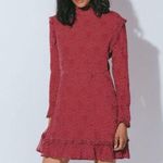 Cleobella  Dixie Mini Dress Size Small Red Kerala Block Print NWT Long Sleeve Photo 5