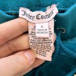 Juicy Couture Teal Blue Green Pull On Velour Crown Rhinestone Track Pants Photo 2