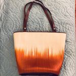 Le SAC Handmade Ombré Bucket Purse Shoulder bag. Orange Photo 1