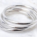 Minimalist Silver Bracelet Set‎ Silver Photo 0