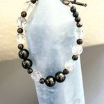 Hematite Swarovski crystal and silver bracelet Photo 5