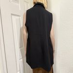 Joie  Black Long Line Double Breast Casual Vest Size L Photo 1