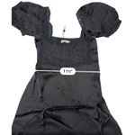 Rumored‎ Napa Valley Mini Dress SMALL Black Lace Smocked Quiet Luxury Fairy NWT Photo 4