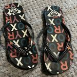Roxy  Black Multi-Color FLIP FLOPS SIZE 5 GUC #3126 Photo 1