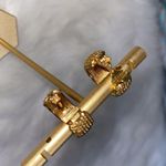 Monet Vintage Signed  Clip On Huggie Hoop Earrings Photo 6