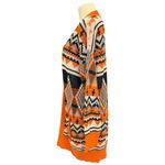 Serra  Orange & Black Aztec Open Front Cardigan Sweater Size Medium Boho Western Photo 1