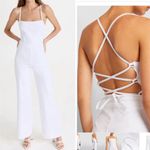 Good American  Denim Vacay White Strappy Jumpsuit nWT $280 Size 1 Photo 1