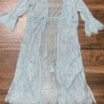 Boutique Vintage style  mint NWT robe with tassels boho retro classic spring sheer Photo 0