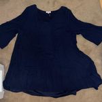 Chic Soul Navy Bell Sleeve Dress Photo 0