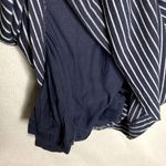 Vince  Classic Short Sleeve Stripe Side Tie T-Shirt Mini Dress Blue White Small Photo 7