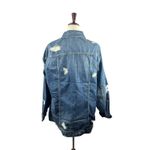 Torrid  Womens Chore Jacket 2X (18-20) Longline Denim Distressed Oversized‎ NWT Photo 3