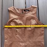 Badgley Mischka Women’s "Belle" Sleeveless Gold Genuine Leather Dress Size 8 Photo 6