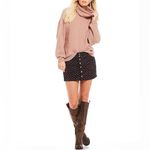 Free People NWT Corduroy Joanie Skit In Black Combo Photo 7