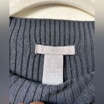 H&M Large Black Ribbed Knit Sweater fall winter crewneck blouse very stretchy Photo 1