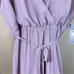 NEW MARINA SIZE 6 LONG SLEEVE CHIFFON GOWN MAUVE ROSE FORMAL ELEGANT SIDE SLIT Pink Photo 5