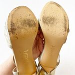 Nina  Gilt Metallic Strappy High Heel Sandal Size 7.5 Women’s Wedding Party Dance Photo 2