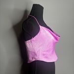 Wild Fable Womens Pink Cowlneck Cropped Y2K Satin Halter Blouse Size XS Photo 1