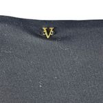 Victoria's Secret  Black Deep V-Neck Long Sleeve Fitted One Piece Bodysuit Top S Photo 2