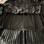 Studio West  black satin pleaded midi skirt elastic waist size XL NWT Photo 6
