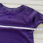 Purple And Green Striped Long Sleeve Top Sweater Size L Photo 5