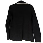 Appleseed’s Black Contrast Trim‎ Cardigan L Button Front Cotton Nylon Sweater Size L Photo 3