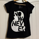 No Nasties Now Or Never T Shirt Medium Black Short Sleeve 100% Organic Cotton Photo 0