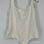 Free People bow ties body suit cream size large NWT Photo 0