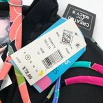 Swim Solutions Womens Floral Tankini Swim Top Pleated Front Colorful Size 10 Blue Photo 5