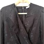 Sandro Walls Wrap Effect Floral Jacquard Mini Dress Sz 40 (L) Photo 4