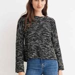 Madewell  EUC Women's Button Shoulder Wide Sleeve Top Sweater Black Size XS Photo 0