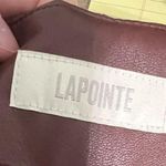 Sally LaPointe Women's Burgundy Faux Leather Straight Pants Size 14 Brown Photo 5