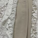 Apt. 9 Women’s Dress 👗 Fit & Flare White Lace Sleeveless 2X Nude lining Satin Belt Tie Photo 10