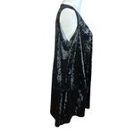 J&M Clothing Velvet Top Open Shoulder V Neck Hi Low Black SZ SM USA Whimsey Goth Photo 4