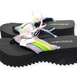 Handmade: new SOTM ❤︎︎ Striped Heart Crystal Embellished Platform Sandals ❤︎︎ 7M Black Size 7 Photo 6