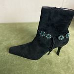 Bamboo #174  Black Suede Charm Boots Photo 1