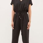 The Editor’s Market Moll V-Neck Jumpsuit in Black Photo 1