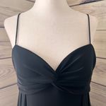 Nine West Vintage 90s Little Black Twist Front Spaghetti Strap Dress Photo 2