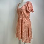 Anthropologie Morgan Lane Ava Mini Silk Dress Peony Pink Blush Printed Bird Motif Photo 6