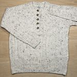 Madewell NWT  Donegal Bowden Henley Sweater in Coziest Yarn Oatmeal Fleck Sz XS Photo 6