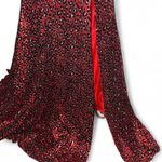 American Vintage Riva Red Sequin Leopard Rhinestone Pageant Prom Gown Sz 6 Photo 2