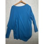Soft Surroundings  Large Sweater Top Womens Blue Vneck Long Sleeve Layered Photo 11