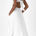 New Look Bold White Tie-Back Midi Dress With Pockets Photo 1