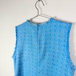 STAUD Blue Tweed Sleeveless Mini Dress Photo 6