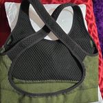 Black and Green Striped Sports Bra Size L Photo 2