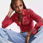 Free People  got you cropped collared shirt Photo 0